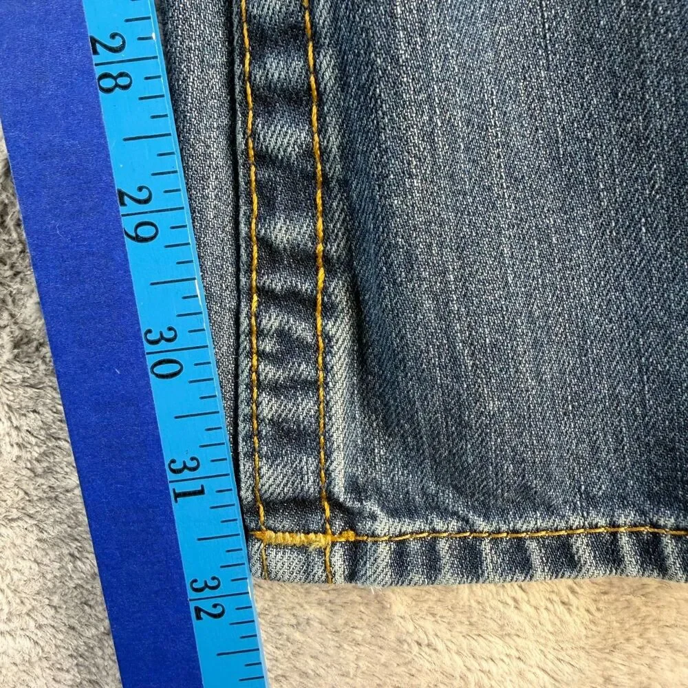 True Religion Billy Bootcut Jeans Mens 38 Blue Made USA 100% Cotton